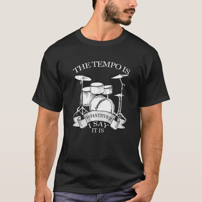 Drummer Drums Drumstick Drumset Music   1 T Shirt (Framsida)