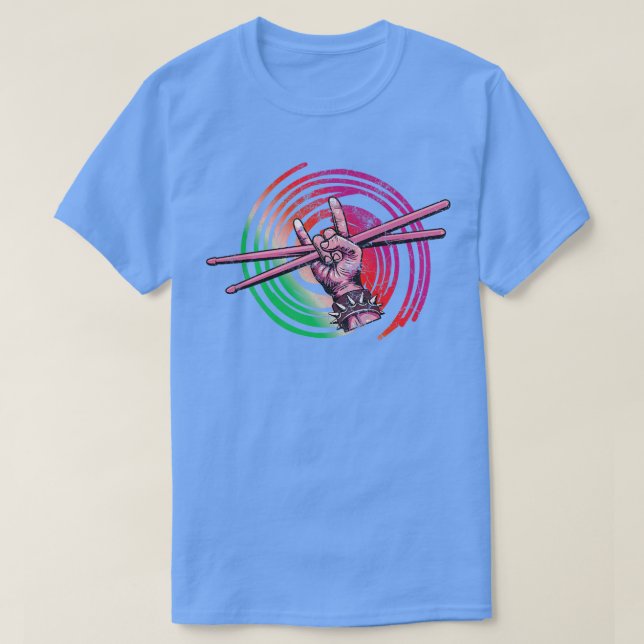 Drummer Drums Drumsticks Musician Outfit 8 T Shirt (Design framsida)