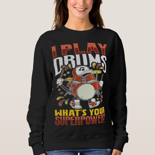 Drummer Drums Music Drum Set Drumming Instrument P T Shirt (Framsida)