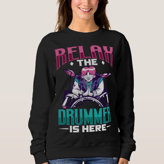 Drummer Drums Music Drum Set Drumming Instrument P T Shirt (Framsida)