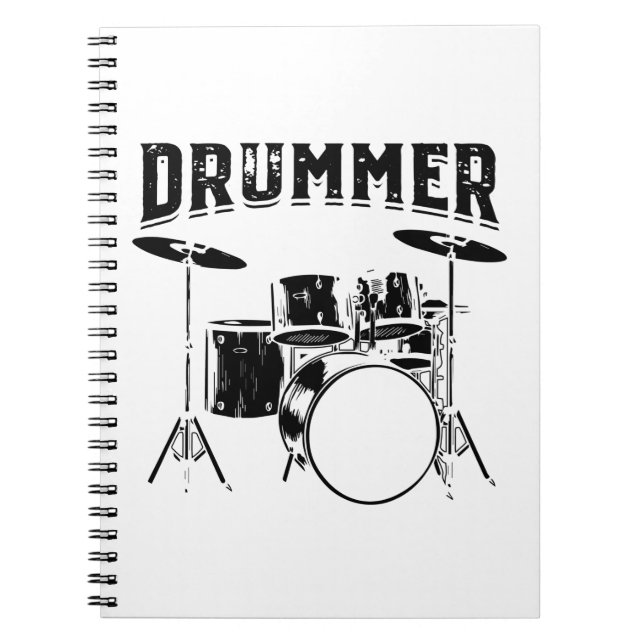 Drummer | Drums Musical Instrument Gift Idea Anteckningsbok (Framsidan)