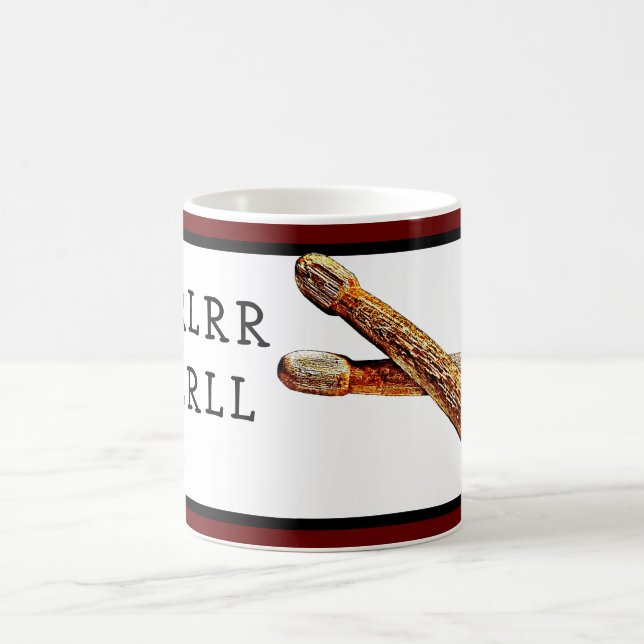 Drummer Drumstick Paradiddle RLRR Snare Drumming Kaffemugg (Center)