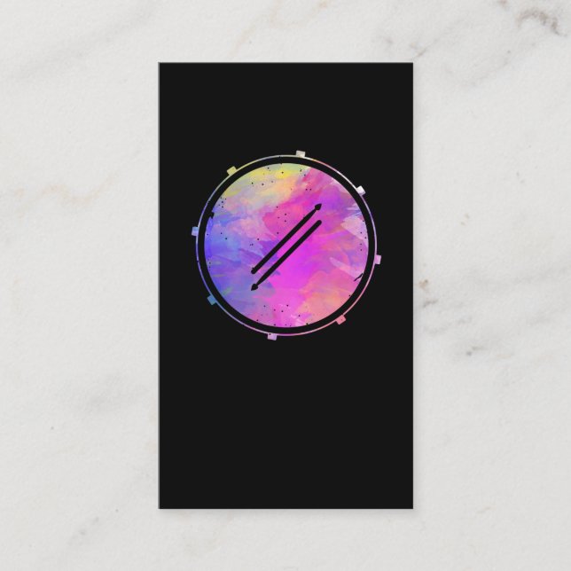 Drummer Drumsticks Drum Sten Band Musician Visitkort (Framsida)