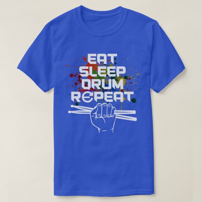 Drummer Drumsticks Music Gift Drums T Shirt (Design framsida)