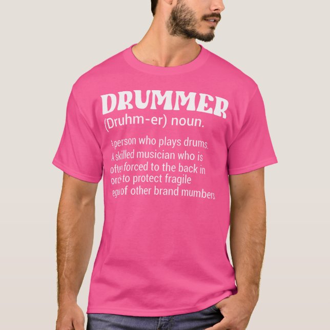 Drummer en person som spelar drummer t shirt (Framsida)