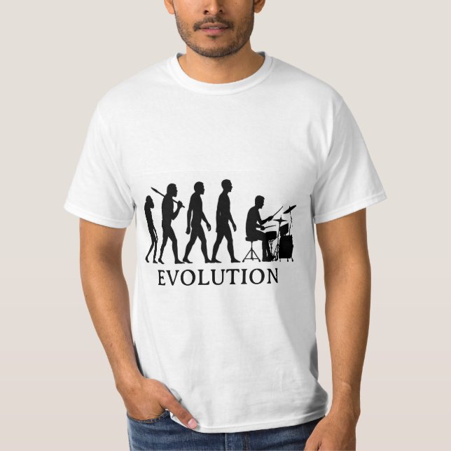 Drummer Evolution T Shirt (Framsida)