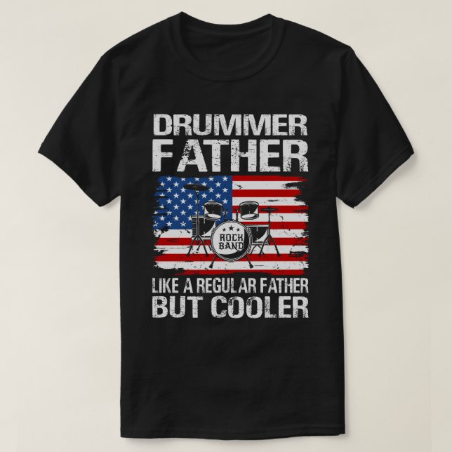 Drummer FAR som en vanlig FAR-färgmaskin T Shirt (Design framsida)
