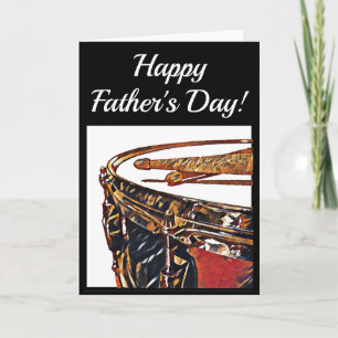 DRUMMER Fars dag Card Snare Drum Drumsticks Kort