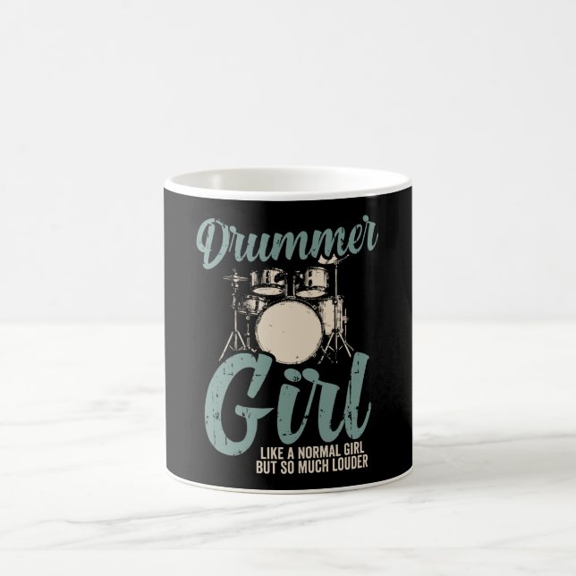 Drummer flicka| Drummer Drummer Gift Kaffemugg (Center)