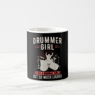 Drummer flicka Drummer Drummer Gift Kaffemugg