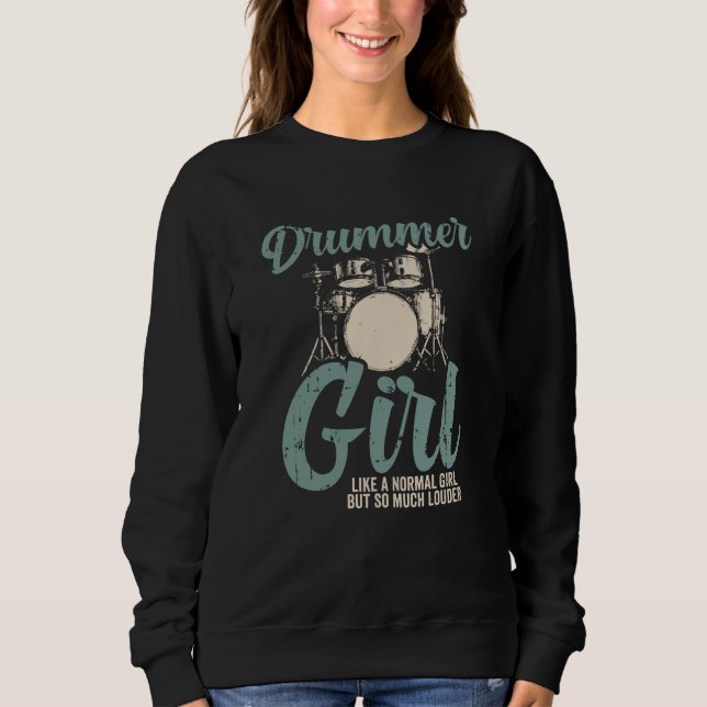Drummer flicka| Drummer Drummer Gift T Shirt (Framsida)