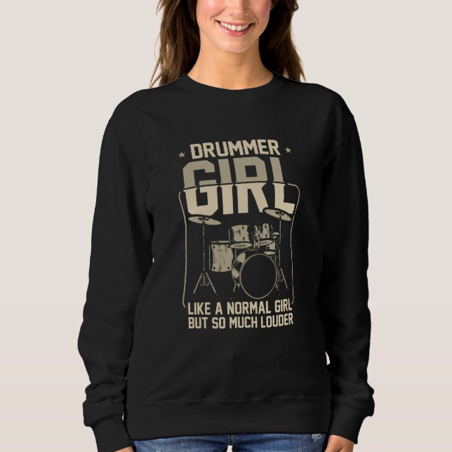 Drummer flicka| Drummer Drummer Gift T Shirt (Framsida)