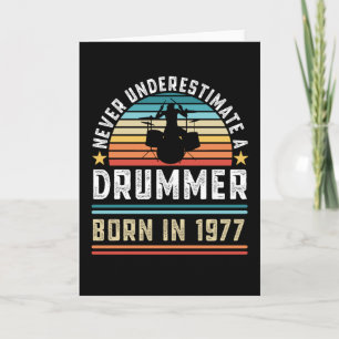 Drummer, född 1977, 50:e födelsedagen, Drumming Gi Kort