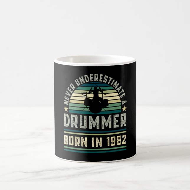 Drummer född 1982 40:e födelsedagen Drumming Gifts Kaffemugg (Center)