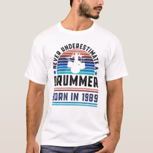 Drummer född 1989, 40:e födelsedagen Drumming Gi T Shirt