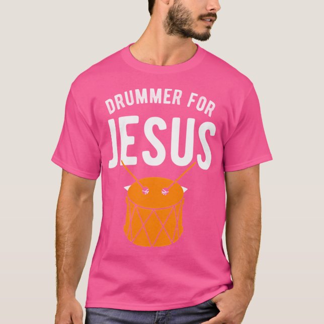 Drummer for Jesus Tri-Blend T Shirt (Framsida)