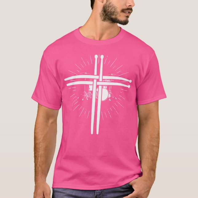 Drummer Funny Drum Player Drum Sticks Älskare with T Shirt (Framsida)