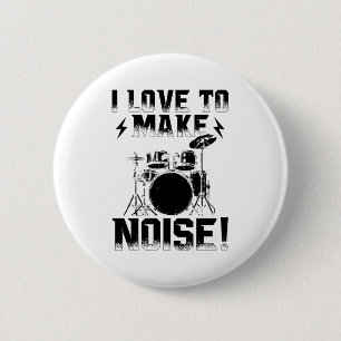 Drummer Gift för musikinstrument Knapp