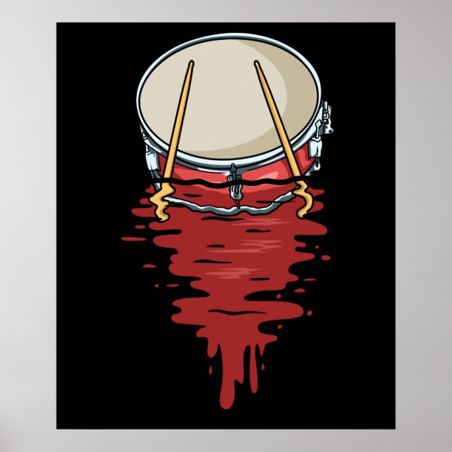 Drummer Gift Manar Drumming Gifts Percussion Drum Poster (Framsidan)