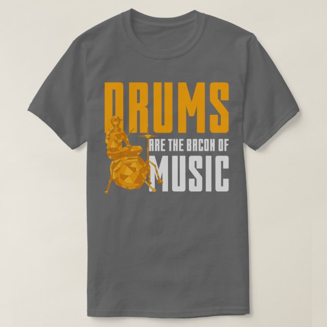 Drummer Gift Percussion Rock musik Drums T Shirt (Design framsida)