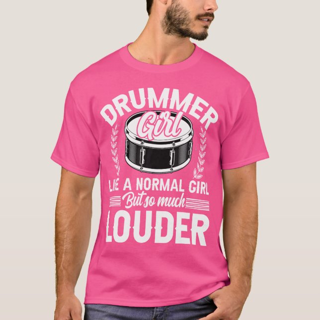 Drummer Girl as a Normal Girl - Luso Drums Kärlek T Shirt (Framsida)