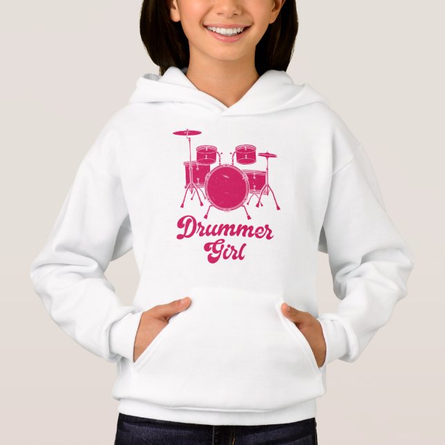 Drummer Girl | Drummer Drummer Gift T Shirt (Framsida)