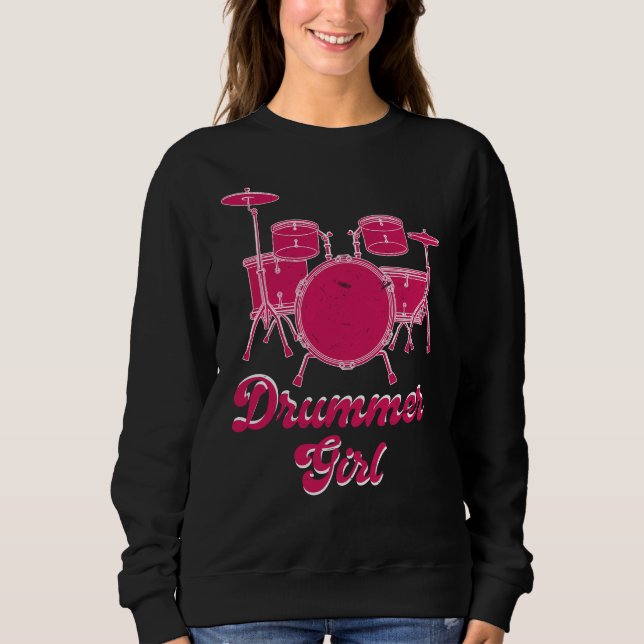 Drummer Girl | Drummer Drummer Gift T Shirt (Framsida)