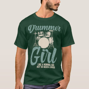 Drummer Girl Drums Drummer Gift  T Shirt
