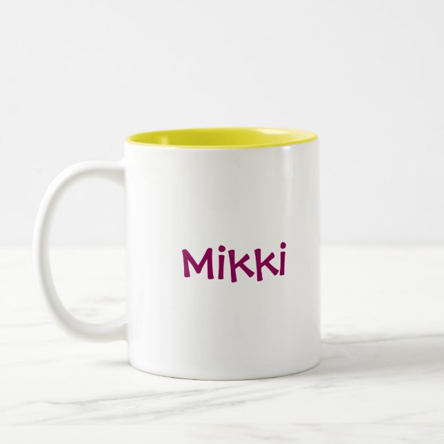 Drummer Girl - Mikki Två-Tonad Mugg (Vänster)
