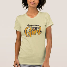 Drummer Girl Retro T Shirt