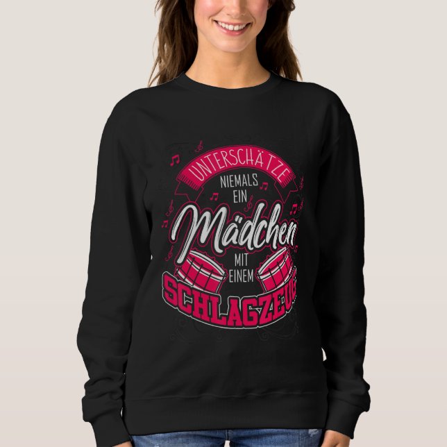 Drummer Girl Say Drum Kit T Shirt (Framsida)