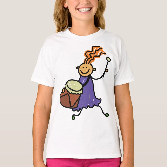 Drummer Girl T Shirt (Framsida)