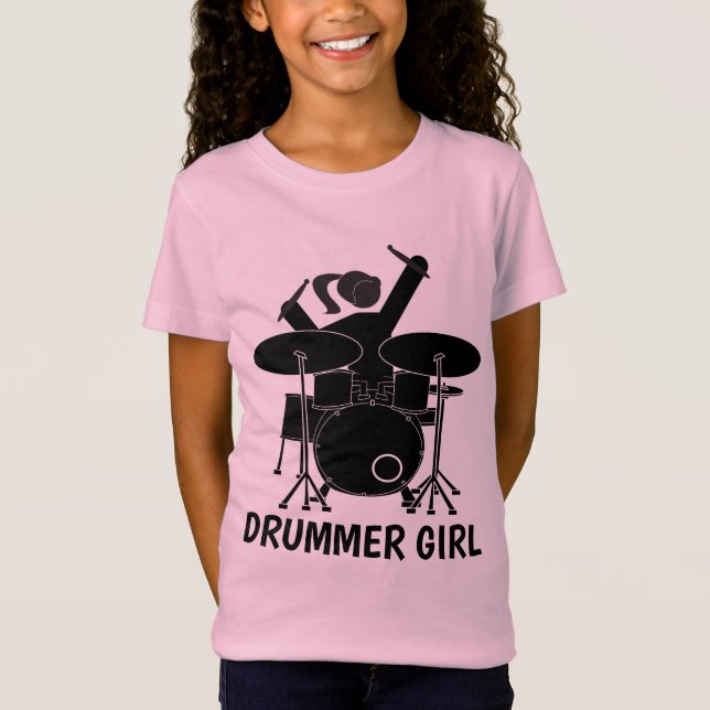 DRUMMER GIRL T-shirts Tröjor (Framsida)