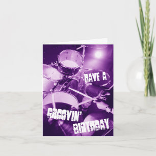 Drummer Groovin'Drumming Perfection Birthday Kort