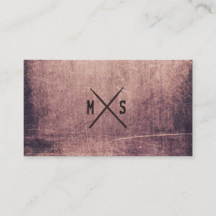 Drummer Grunge Drumsticks Monogrammed Visitkort
