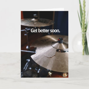 Drummer Hard Hitter Loud Percussion Get Well Soon Kort
