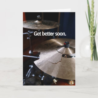 Drummer Hard Hitter Loud Percussion Get Well Soon Kort