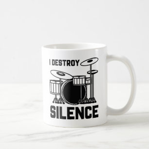 Drummer I Destroy Silence Kaffemugg