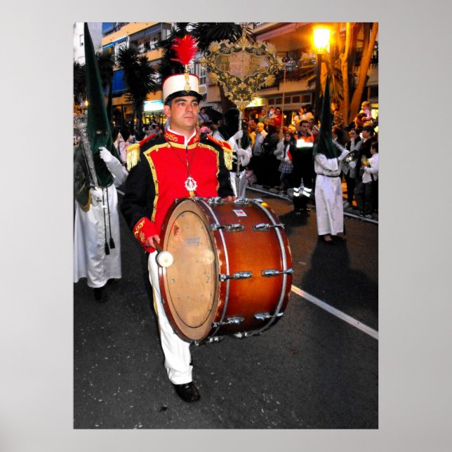 Drummer i Handflatan Söndag parad, Marbella Poster (Framsidan)