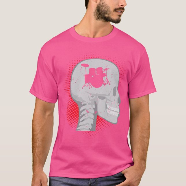 Drummer i huvudet t shirt (Framsida)