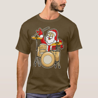 Drummer jultomten jultomten Spelar Drums T Shirt