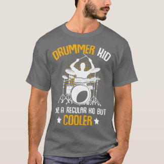Drummer Kid Drumming Percussionist Drums Kids Boys T Shirt