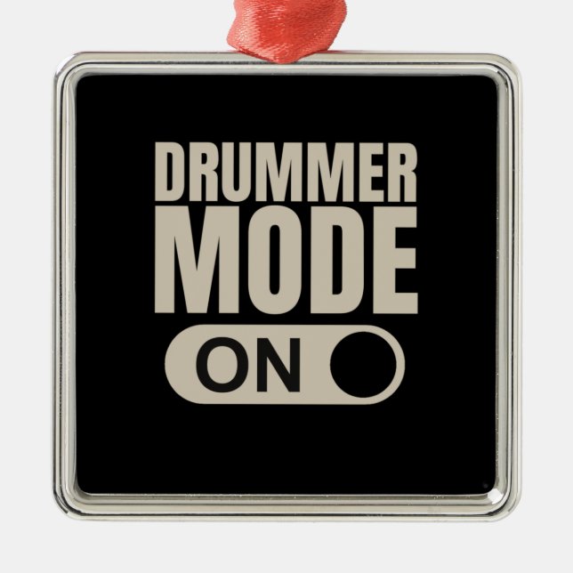 Drummer-läge på julgransprydnad metall (Framsidan)