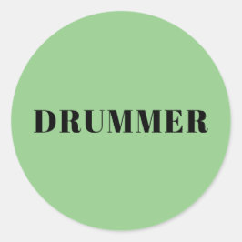 Drummer lakan i grönt-klistermärken runt klistermärke