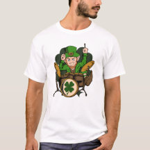 Drummer Leprechaun St. Patrick Drumming