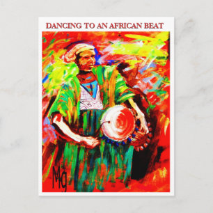 DRUMMER MAN 2, DANCK PÅ ETT AFRIKANSKT BEAT VYKORT