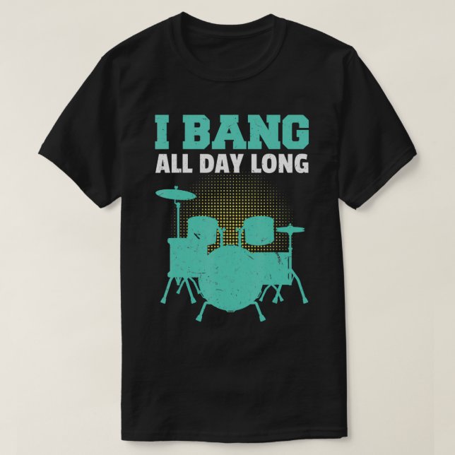 Drummer  Men Percussion Lover Gift Drum Kit  T Shirt (Design framsida)