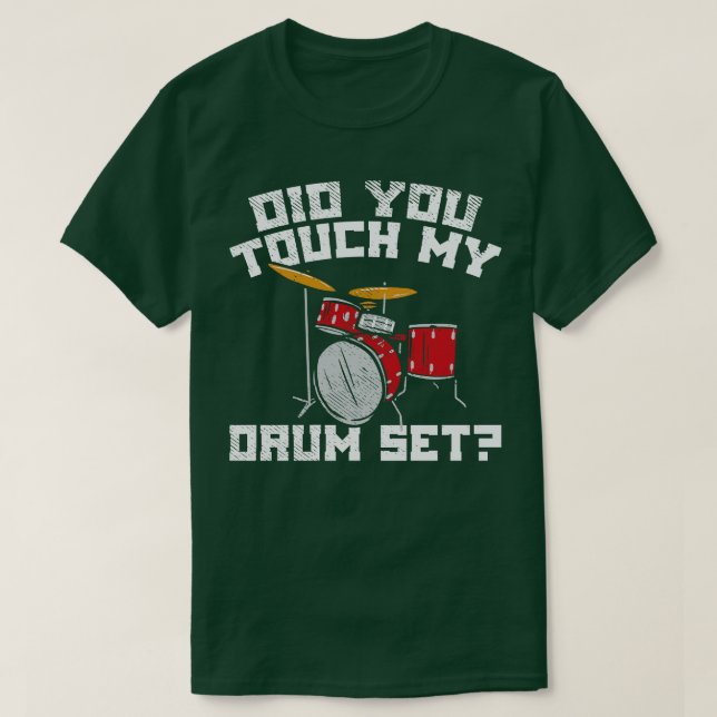 Drummer Min trumuppsättning 2 T Shirt (Design framsida)