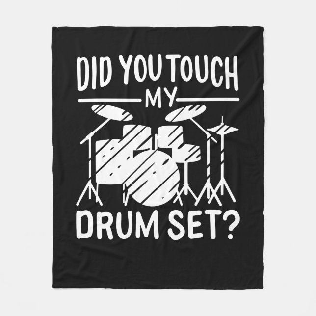Drummer - Min trumuppsättning Fleecefilt (Framsidan)