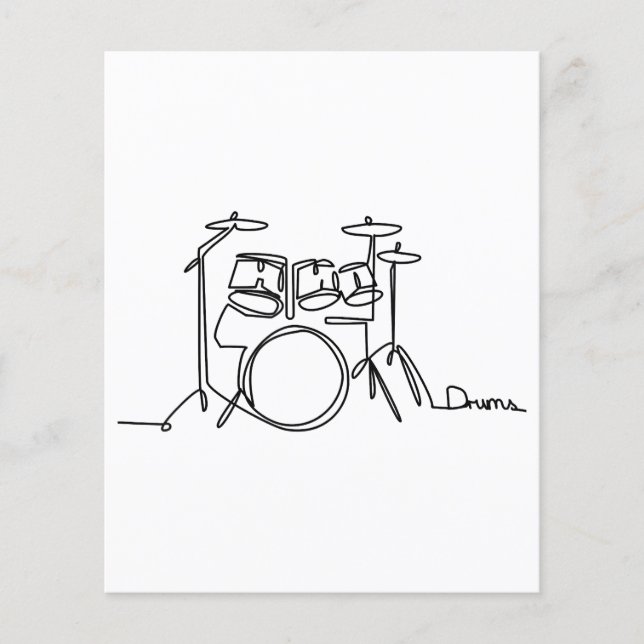 Drummer Music Design One-Line Drums (Framsida)